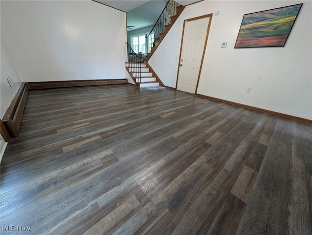 12274 Kile Rd, Chardon, OH 44024 - spare room featuring stairs and wood finished floors