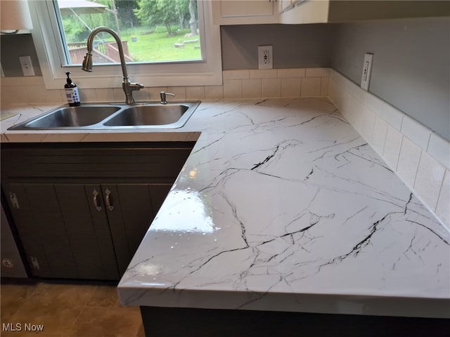 12274 Kile Rd, Chardon, OH 44024 - kitchen featuring a sink and decorative backsplash