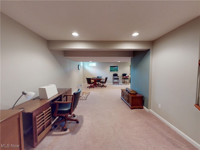 4171 Appleridge Ln, Richfield, OH 44286 - carpeted home office featuring recessed lighting and baseboards