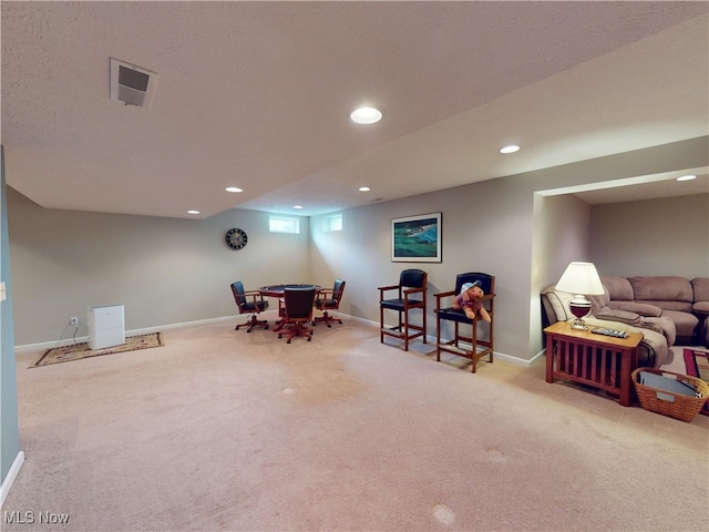 4171 Appleridge Ln, Richfield, OH 44286 - living area with carpet flooring, baseboards, and recessed lighting