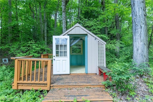 17444 Old State Rd, Middlefield, OH 44062 - view of shed with a forest view