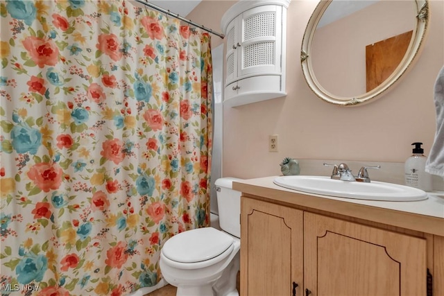 380 Longview Rd, Medina, OH 44256 - full bath with vanity, toilet, and a shower with shower curtain