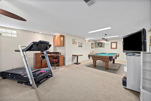 4002 Canterbury Ct, Lorain, OH 44053 - recreation room featuring light colored carpet and billiards table