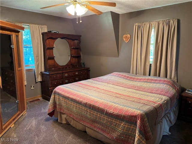6516 Fee Rd, Rome, OH 44085 - carpeted bedroom with ceiling fan
