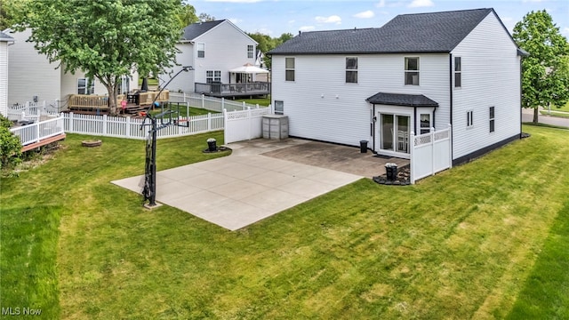 2300 Canterbury Cir, Akron, OH 44319 - rear view of house with roof with shingles and a patio