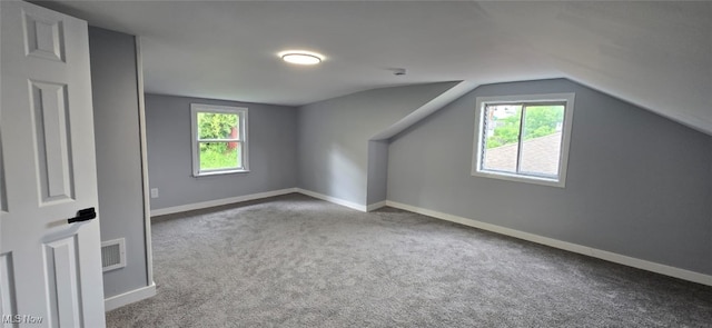 809 4th St, Brilliant, OH 43913 - bonus room with carpet floors, lofted ceiling, and baseboards