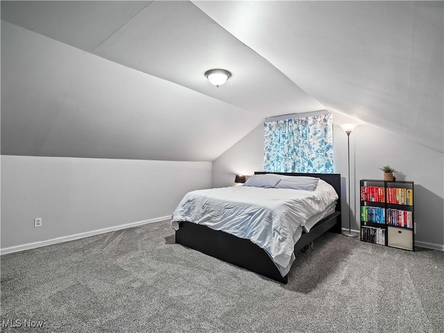 4482 Ranchview Ave, North Olmsted, OH 44070 - bedroom with carpet flooring, lofted ceiling, and baseboards