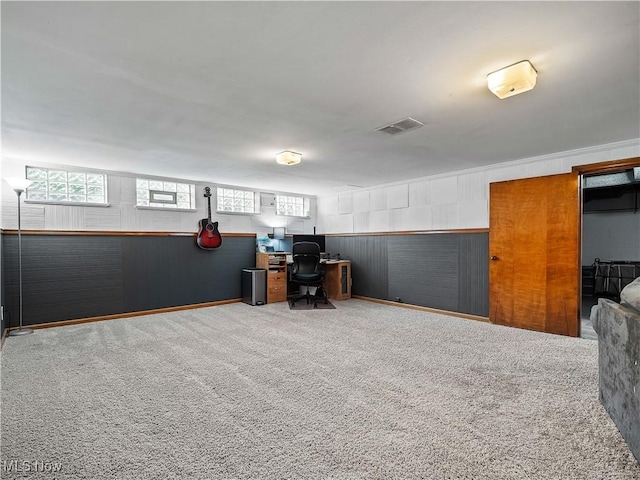 4482 Ranchview Ave, North Olmsted, OH 44070 - basement with carpet and a desk