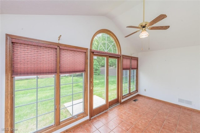 14250 Reserve Ln, Middleburg Heights, OH 44130 - unfurnished sunroom with lofted ceiling