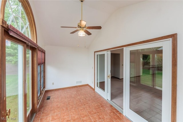 14250 Reserve Ln, Middleburg Heights, OH 44130 - unfurnished sunroom with vaulted ceiling