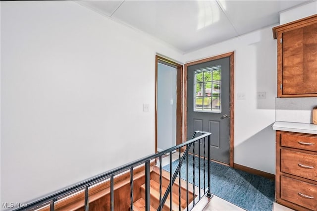 298 W Chestnut St, Lisbon, OH 44432 - doorway with light carpet and baseboards