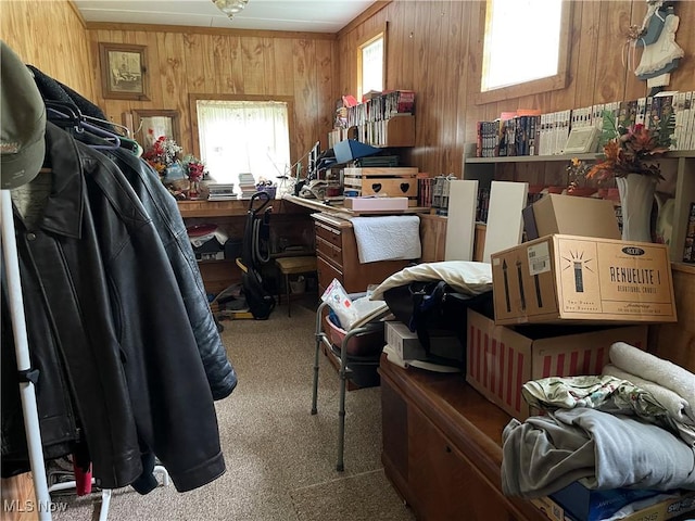 455 Smithfield St, Dillonvale, OH 43917 - office space featuring carpet and wooden walls