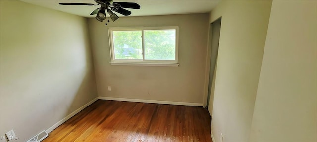 4321 W 181st St, Cleveland, OH 44135 - spare room with wood finished floors, baseboards, and ceiling fan