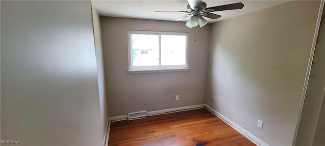 4321 W 181st St, Cleveland, OH 44135 - unfurnished room with ceiling fan, wood finished floors, and baseboards