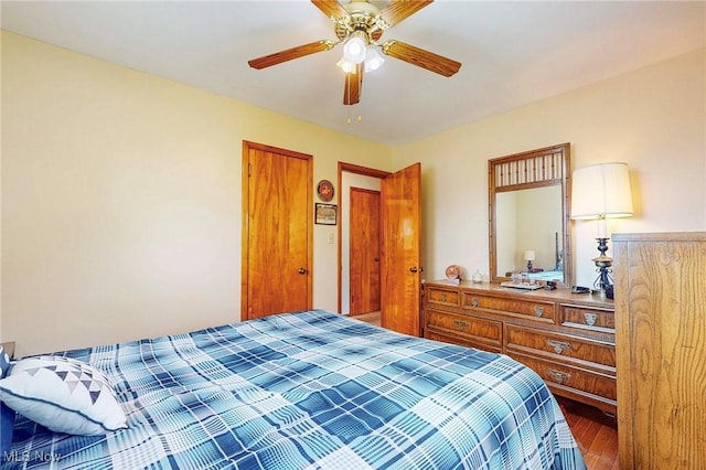 213 Pico St, Steubenville, OH 43952 - bedroom featuring wood finished floors and a ceiling fan