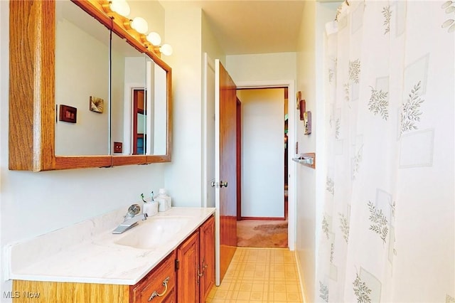 213 Pico St, Steubenville, OH 43952 - full bathroom with vanity and tile patterned floors