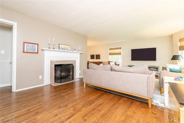 23935 Duffield Rd, Shaker Heights, OH 44122 - living room with light wood-type flooring, a fireplace with flush hearth, and baseboards