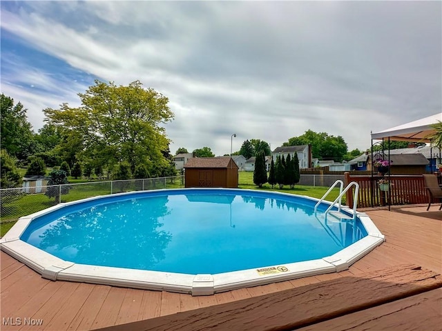 2308 Bears Den Rd, Youngstown, OH 44511 - view of swimming pool with a wooden deck