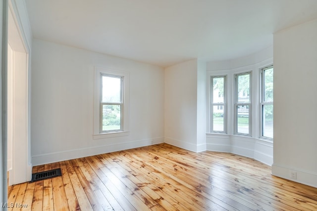 235 Elm St, Oberlin, OH 44074 - empty room with plenty of natural light, hardwood / wood-style floors, and baseboards
