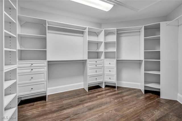 2344 Country Brook Dr, Hinckley, OH 44233 - walk in closet with dark wood-style floors