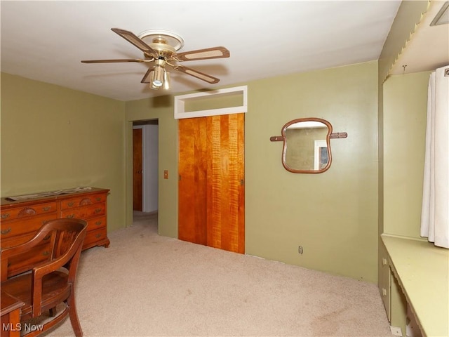 12209 Tinkers Creek Rd, Valley View, OH 44125 - office area with carpet flooring and ceiling fan