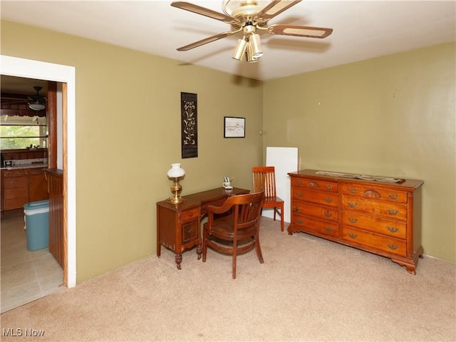12209 Tinkers Creek Rd, Valley View, OH 44125 - office space featuring light colored carpet and ceiling fan