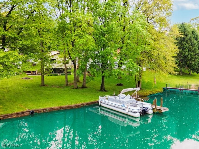 32094 Woodale Dr, Hanoverton, OH 44423 - view of pool featuring a floating dock and a yard