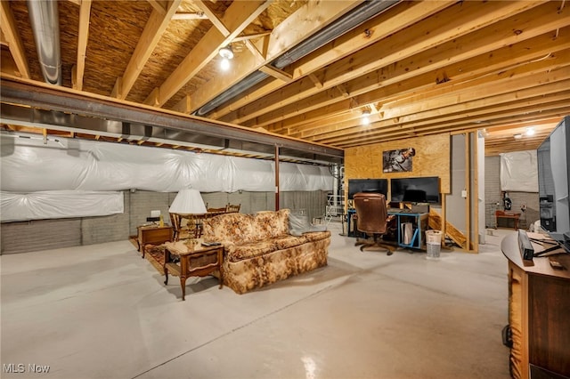 713 Westpointe Dr, Amherst, OH 44001 - unfinished below grade area featuring an office area