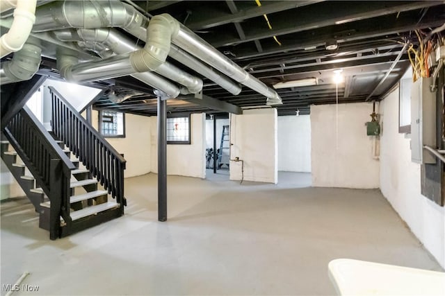 3566 Ludgate Rd, Shaker Heights, OH 44120 - below grade area with stairs and gas meter