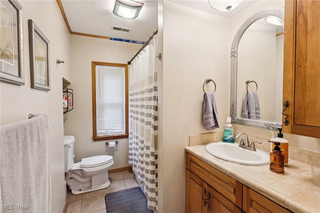 153 N Doan Ave, Painesville, OH 44077 - full bathroom with toilet, vanity, tile patterned flooring, and curtained shower