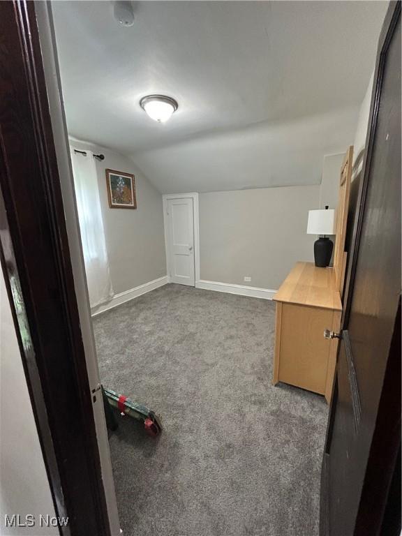 16112 Raymond St, Maple Heights, OH 44137 - bonus room featuring lofted ceiling, carpet, and baseboards