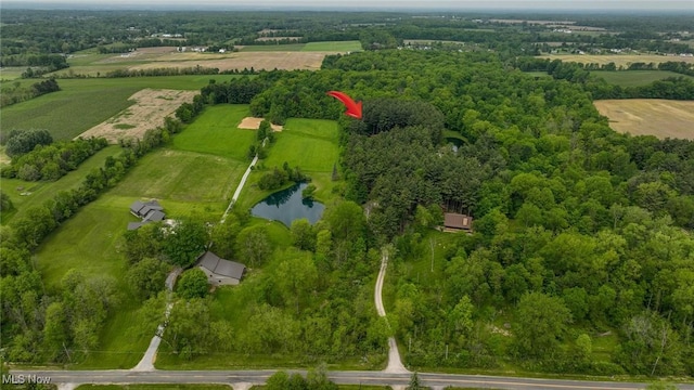 5360 Lance Rd, Medina, OH 44256 - aerial view of property and surrounding area featuring rural landscape and a nearby body of water