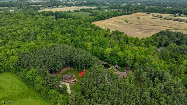 5360 Lance Rd, Medina, OH 44256 - aerial view of property's location with a heavily wooded area and rural landscape