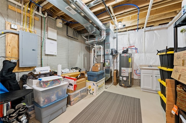 1343 W Clifton Blvd, Lakewood, OH 44107 - unfinished basement featuring water heater and electric panel