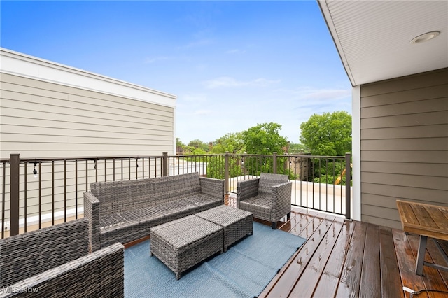 1343 W Clifton Blvd, Lakewood, OH 44107 - wooden terrace with an outdoor living space