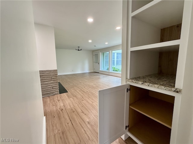 6250 W Liberty St, Hubbard, OH 44425 - corridor featuring light wood finished floors, recessed lighting, and baseboards