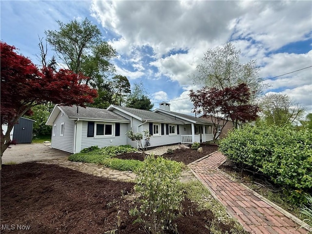 6250 W Liberty St, Hubbard, OH 44425 - view of front of property with covered porch and roof with shingles