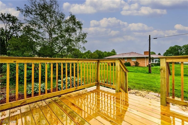 2546 Atlantic, Warren, OH 44483 - wooden deck with a lawn