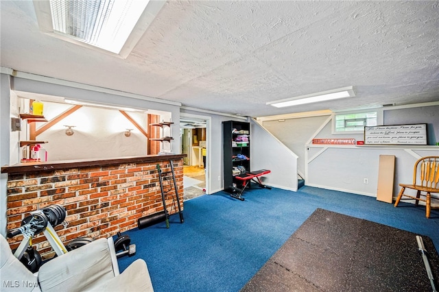 3906 Redfern Rd, Parma, OH 44134 - basement featuring carpet flooring and a textured ceiling
