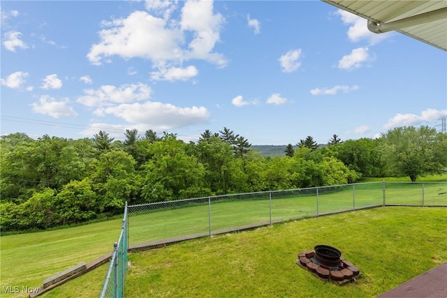 68951 Pine Terrace Rd, Bridgeport, OH 43912 - view of yard with an outdoor fire pit