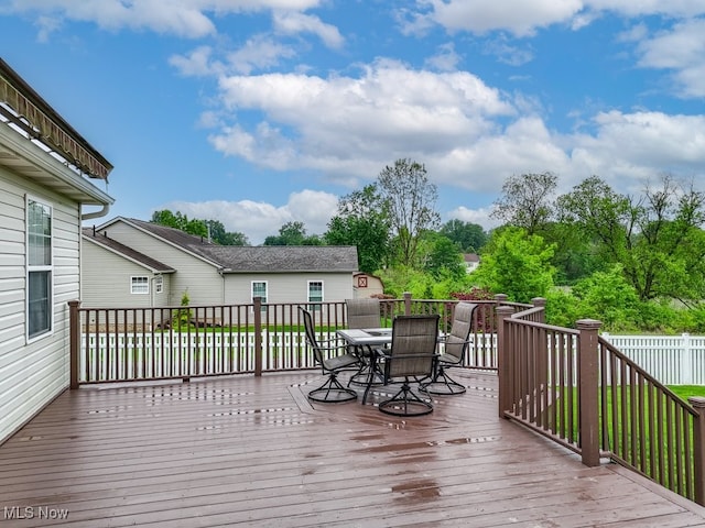 2042 Summer Evening Dr, Canal Fulton, OH 44614 - deck with outdoor dining area