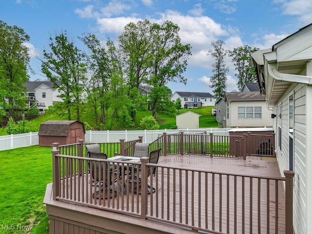 2042 Summer Evening Dr, Canal Fulton, OH 44614 - wooden terrace with a residential view and outdoor dining space
