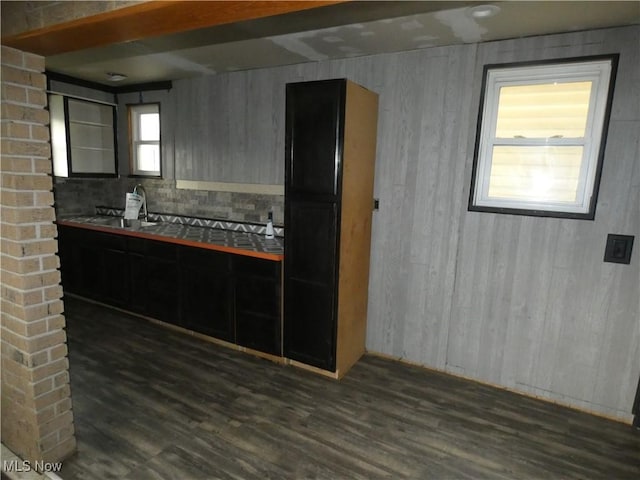 1020 Virginia St, Martins Ferry, OH 43935 - kitchen featuring a sink and dark wood-style floors