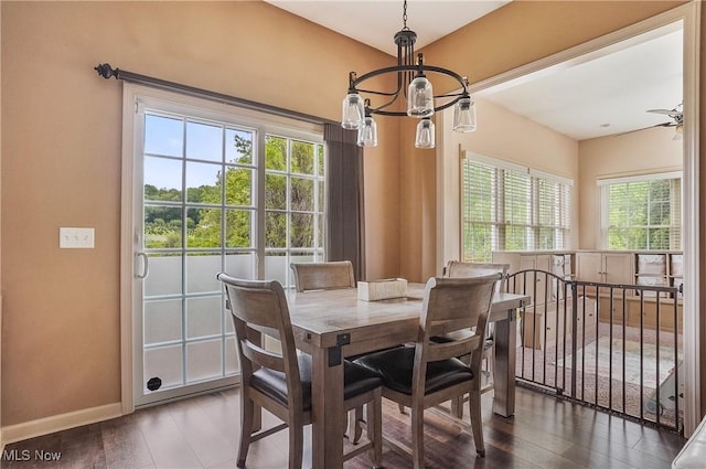 8550 Ivy Hill Dr Unit 16, Poland, OH 44514 - dining room with wood finished floors, baseboards, and a chandelier