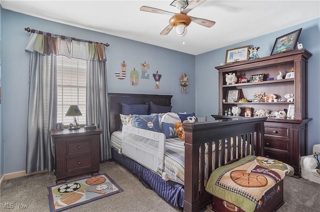 8550 Ivy Hill Dr Unit 16, Poland, OH 44514 - carpeted bedroom featuring a ceiling fan
