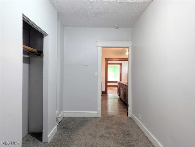 925 Camden Ave SW, Canton, OH 44706 - corridor featuring carpet, baseboards, and a textured ceiling