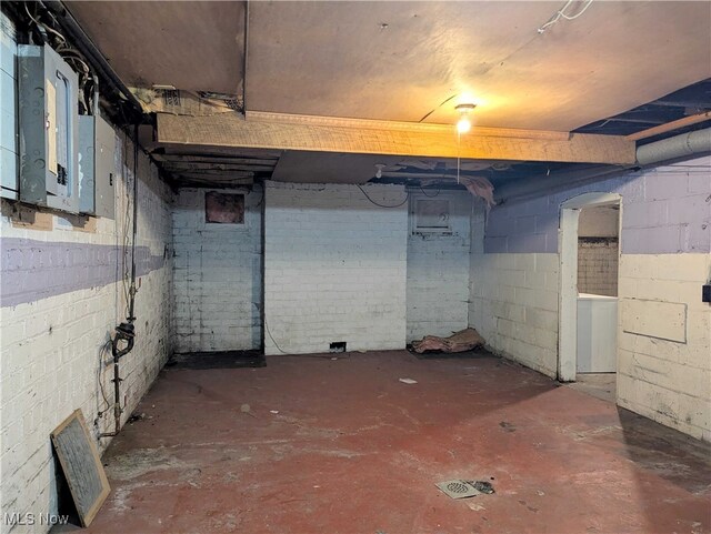 925 Camden Ave SW, Canton, OH 44706 - unfinished basement with electric panel
