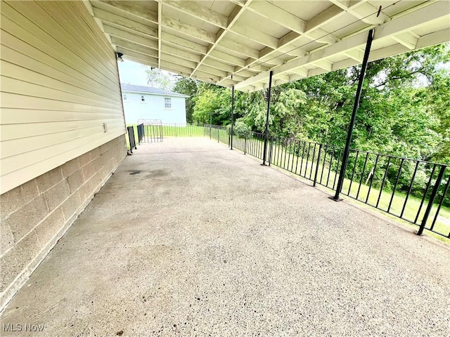 281 Hillcrest Dr, Wellsburg, WV 26070 - view of patio / terrace with a carport