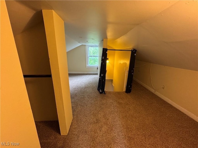208 Walton Ave, Barnesville, OH 43713 - bonus room featuring vaulted ceiling, carpet, and baseboards