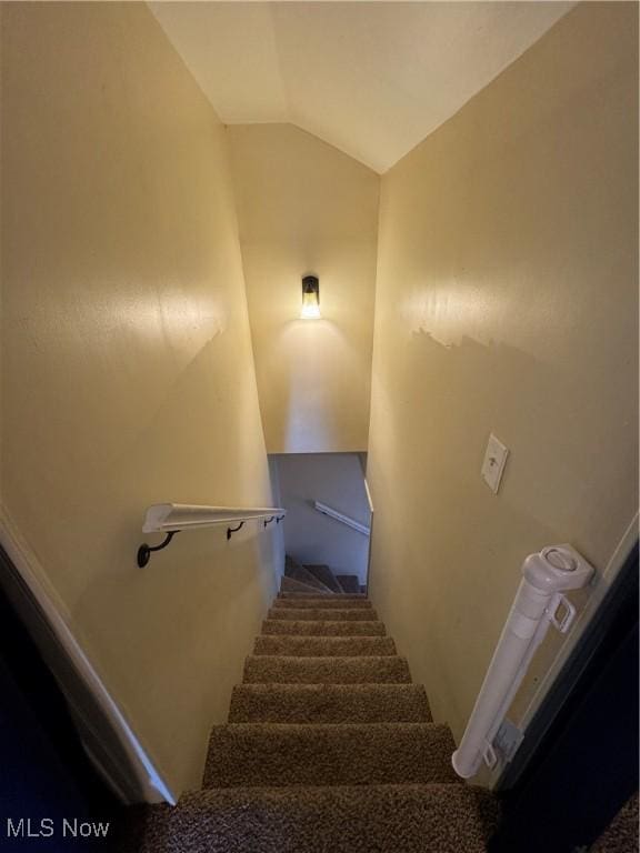 208 Walton Ave, Barnesville, OH 43713 - stairs featuring lofted ceiling